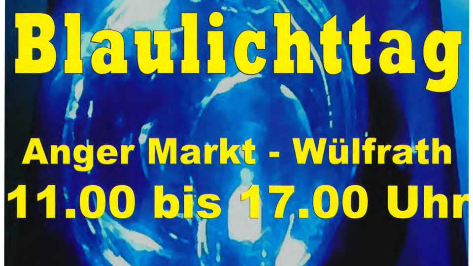 Plakat zum Blaulichttag 2022 in Wülfrath