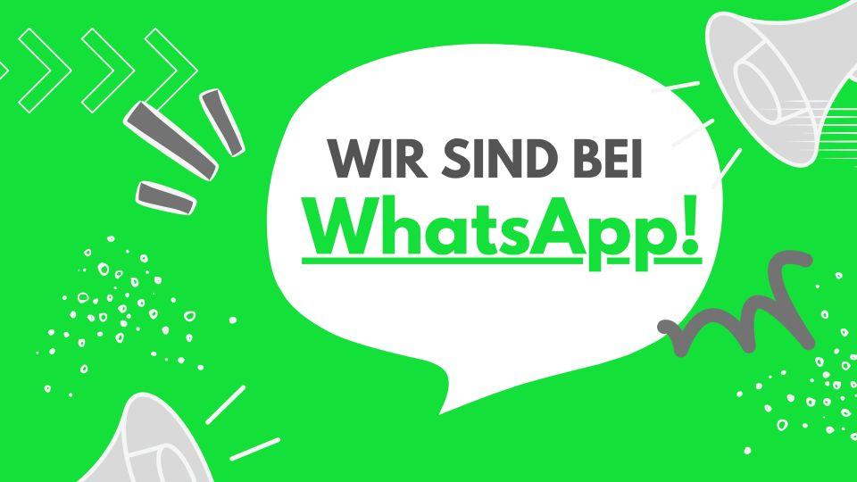 Plakatankündigung: Wir sind bei WhatsApp!